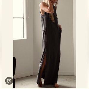 Lunya Grey Cool Paneled Sleeveless Dress